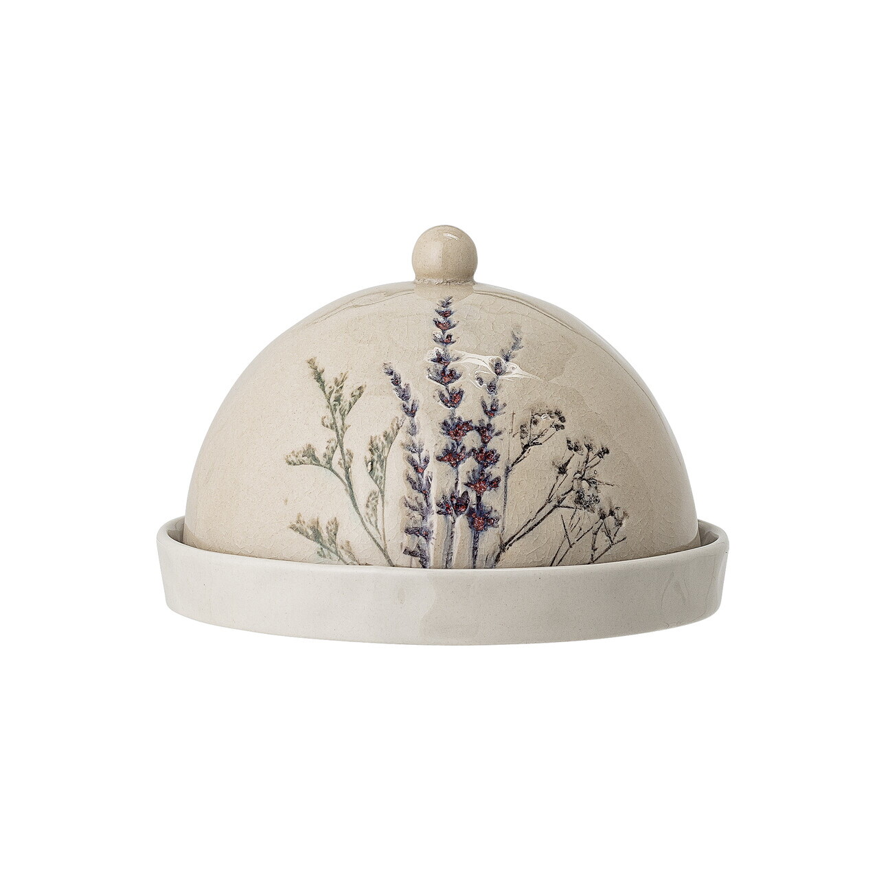 Untiera cu capac, Bloomingville, Bea, 15x10 cm, ceramica, natural - imagine 6